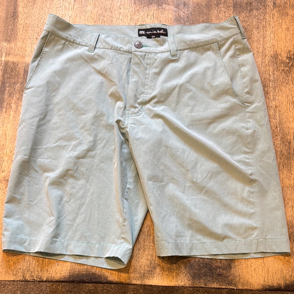 Travis Mathew Green Flat Front Shorts